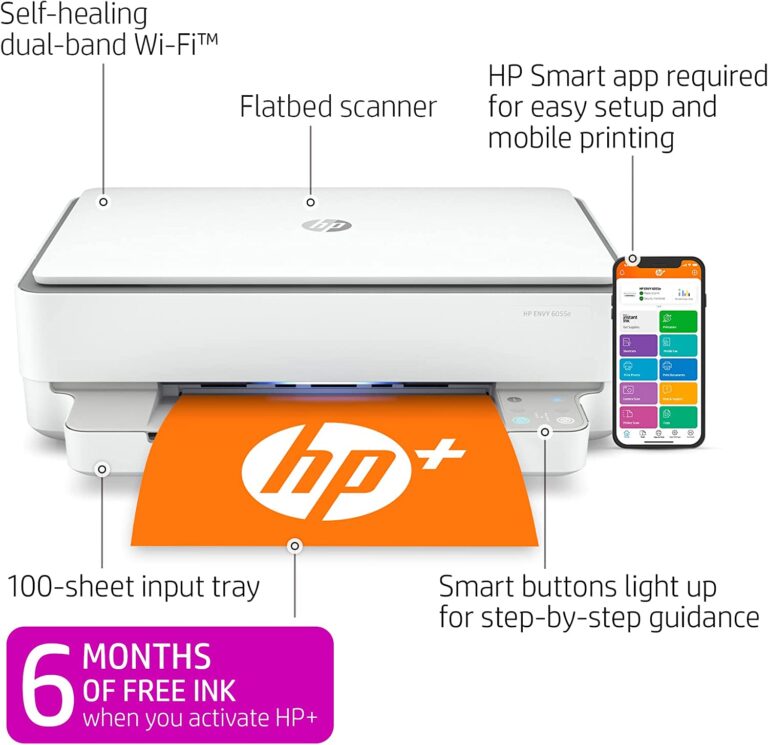 HP ENVY 6055e All In One Wireless Color Printer With Bonus 6 Months   Hp Envy 6055e 768x745 